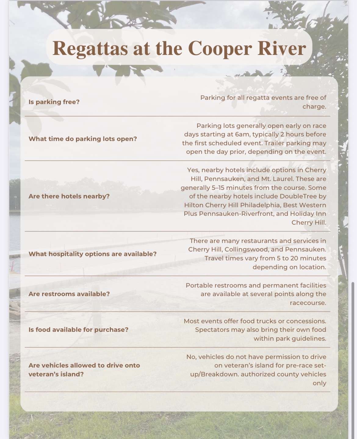 Regatta FAQ 3