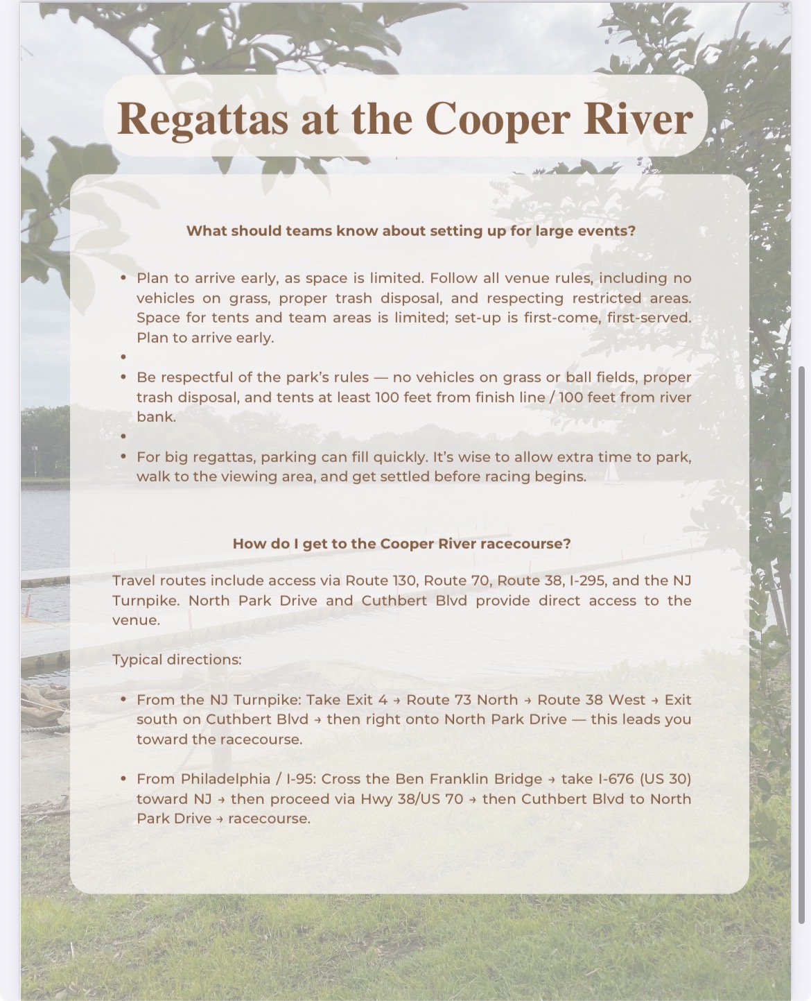 Regatta FAQ 4